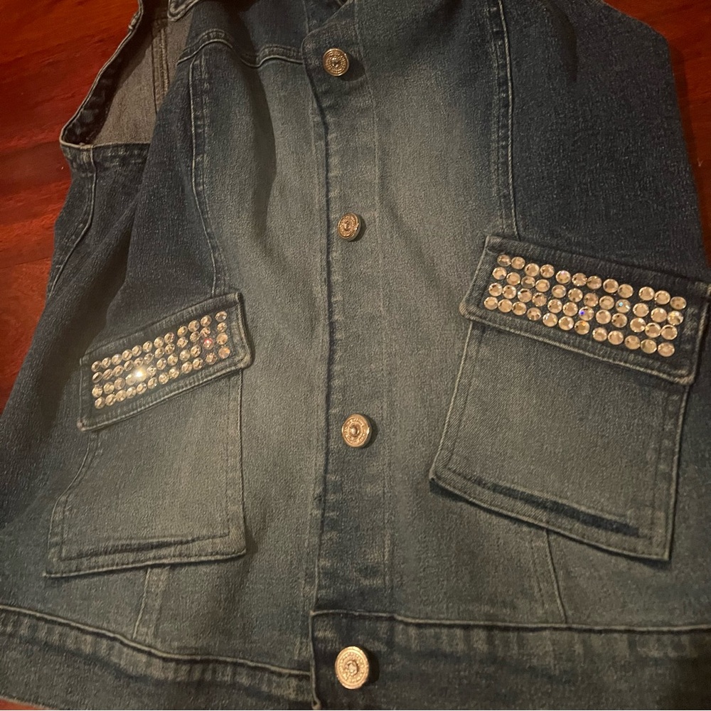 Bianca Maria Castelli Made In Italy Jean Vest Size Small